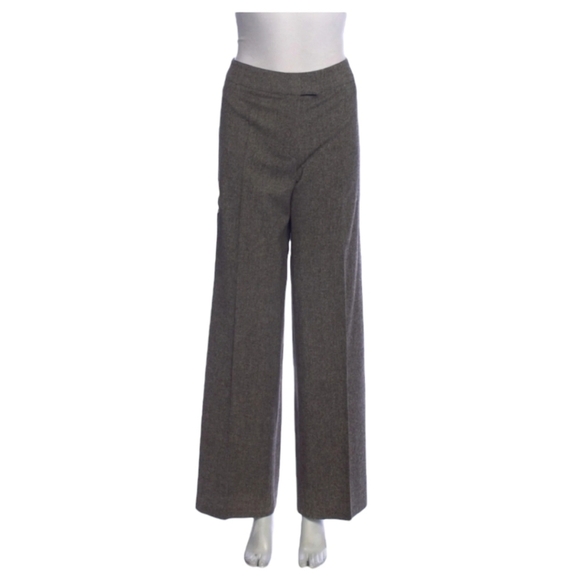 Burberry London Gray Wool Wide Leg Pants - Picture 1 of 9